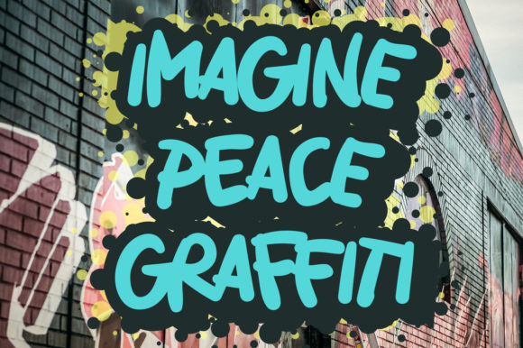 Imagine Peace Graffiti: The Quirky Edge for Your Next Bold Design