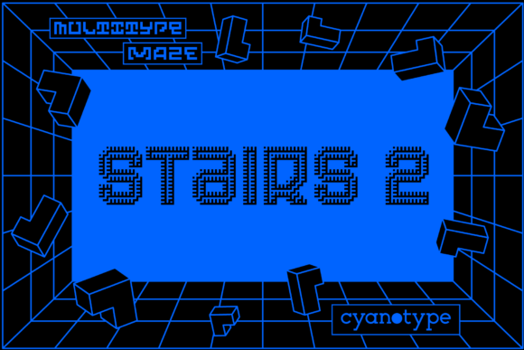 MultiType Maze Stairs 2: Distorted Pixel Art for Modern Design