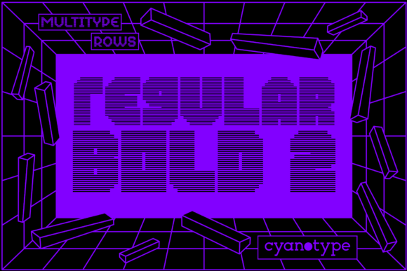 MultiType Rows Regular Bold 2: The Pixel Font for Modern Design